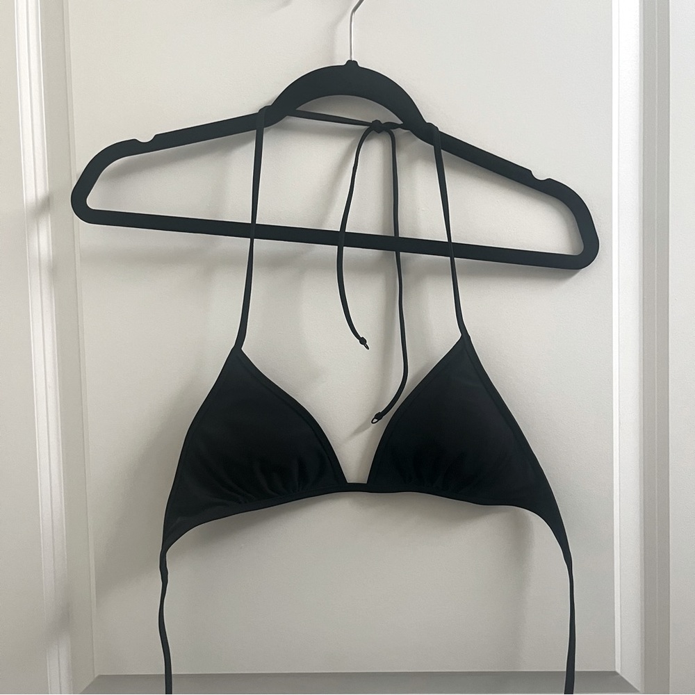 Aerie Black Triangle Bikini Top Women’s Size Small